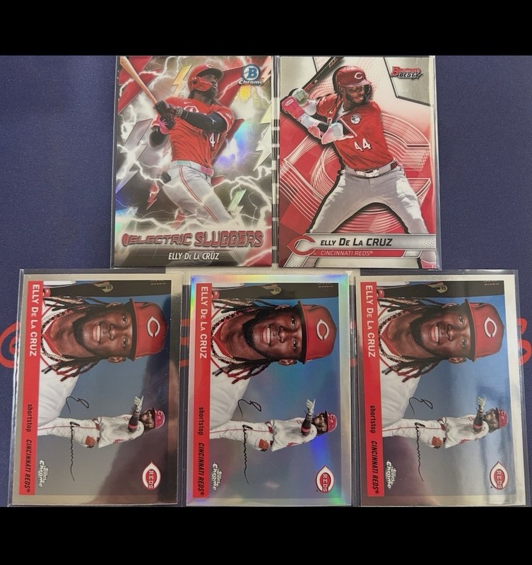 MLB Baseball Cincinnati Reds 2025-26 Topps Chrome Elly De La Cruz 5 Card Lot