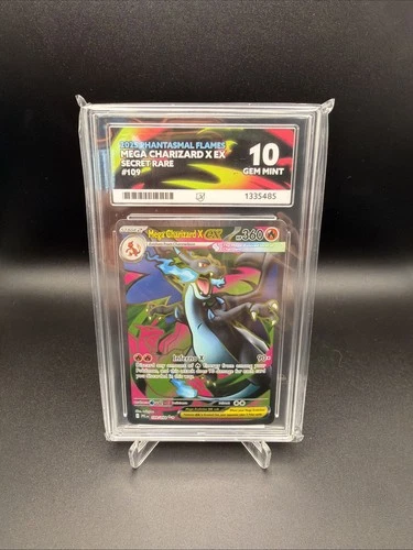 Pokémon TCG Mega Charizard X EX 109/094 Phantasmal Flames - Ace 10