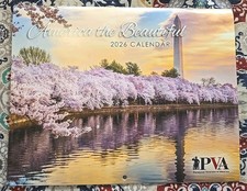 PVA Paralyzed Veterans Of America AMERICA THE BEAUTIFUL Wall Calendar NEW 2026