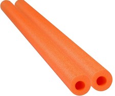Floating Pool Noodles 2-Pack - Thick Foam Tubes for Swimming, 52 Long, Orange