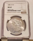 1881-O Morgan Dollar NGC MS-62 GREAT LUSTER LOOKS BETTER