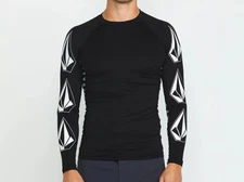 VOLCOM SURF VITALS J ROBINSON TGHT LS Rashguard - BLK - Medium - NWT