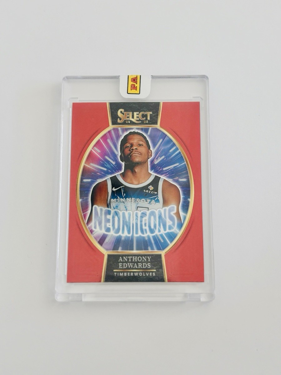 Anthony Edwards Encased Display Card Timberwolves Red Icons MVP