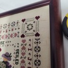 Handmade Framed Cross Stitch Sampler "Gentle Promise" Wood Frame Wall Hanging — photo 7