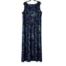Elle Womens Sleeveless Multicolor Maxi Dress Size 1X
