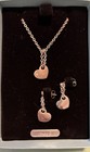 Miss H 925 Sterling Silver Heart Charm Pendant And Earrings — photo 1