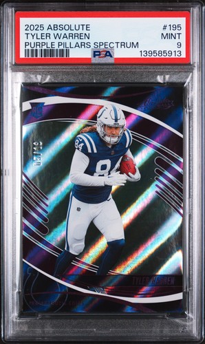 2025 Panini Absolute Tyler Warren Base (PSA 9)
