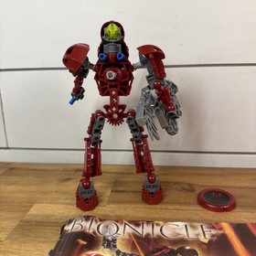 Lego Bionicle 8601 Toa Vakama Complete Figure & Worn Manual Ships Fast!