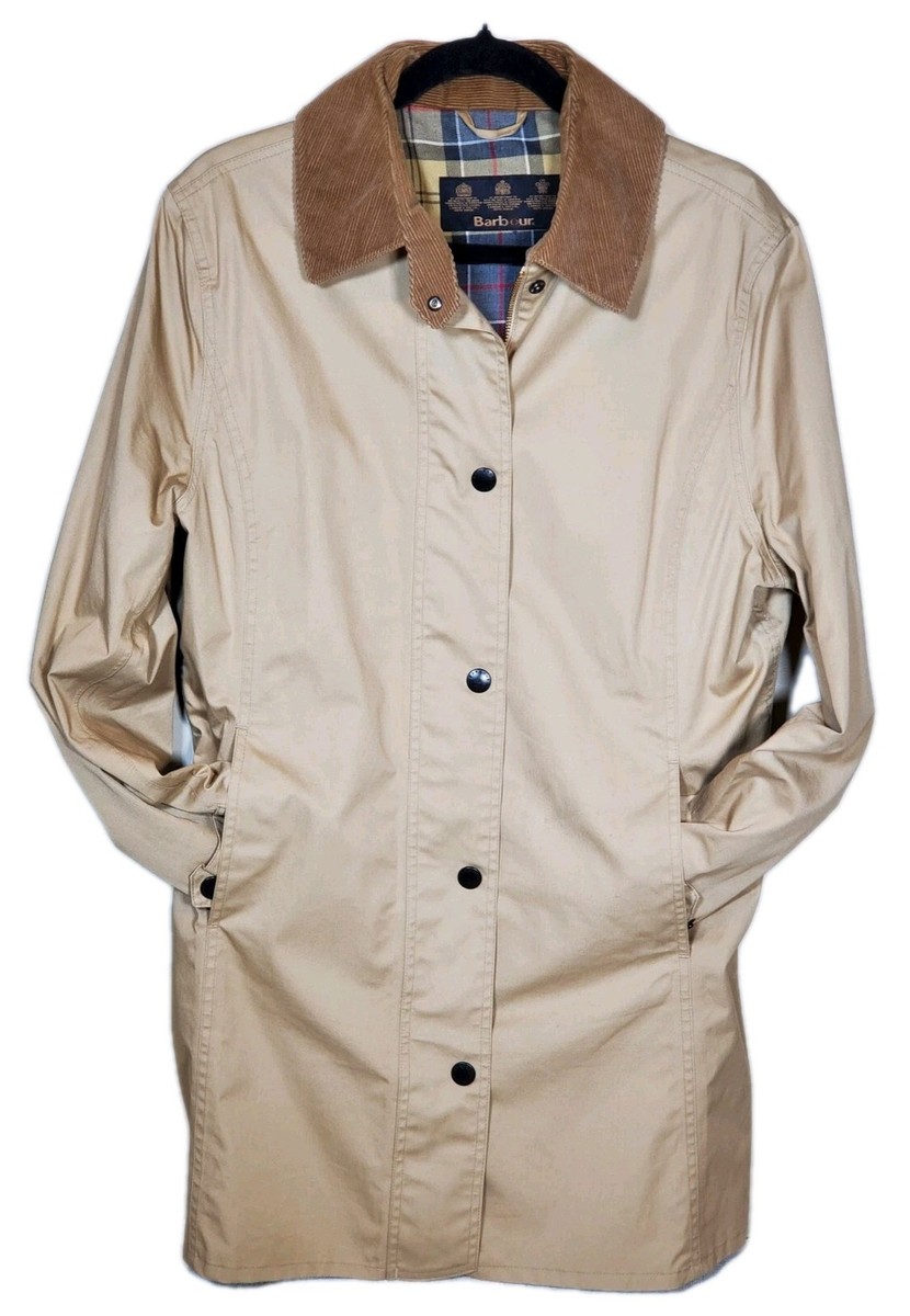 Barbour ベージュ SL 36 Barbour Lightweight Newmarket Jacket Waterproof Lined Trench