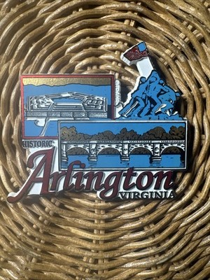 Vintage Historic Arlington Virginia Collectible Refrigerator Magnet   