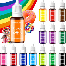 Food Coloring Liquid Set - 14 Colors Food Grade Concentrated Food Coloring for