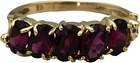 10k Yellow Gold Oval Cut Pink Tourmaline Band Ring 1.25CT Size 8