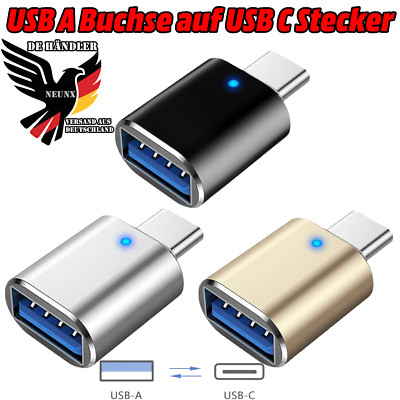 USB C Typ C Stecker auf USB A Buchse Adapter 3.1 Kupplung Verbinder Verlängerung