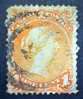 Canada #23 Queen Victoria (1869) Large Queen USED VF, SOUND *EARLY CLASSIC*