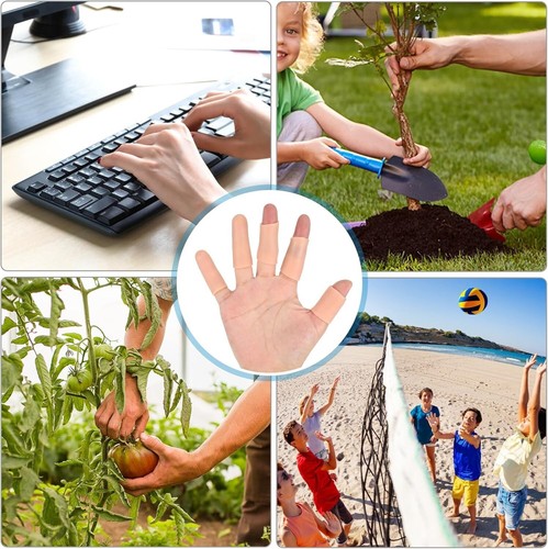 14 Pc or 20 PCS Gel Finger Cots,Silicone Finger Protectors Thumb Protector Cover - Picture 20 of 20