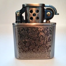Zorro 506 Tang Grass Silver - Brass Petrol Lighter - with Gift Box & Flints