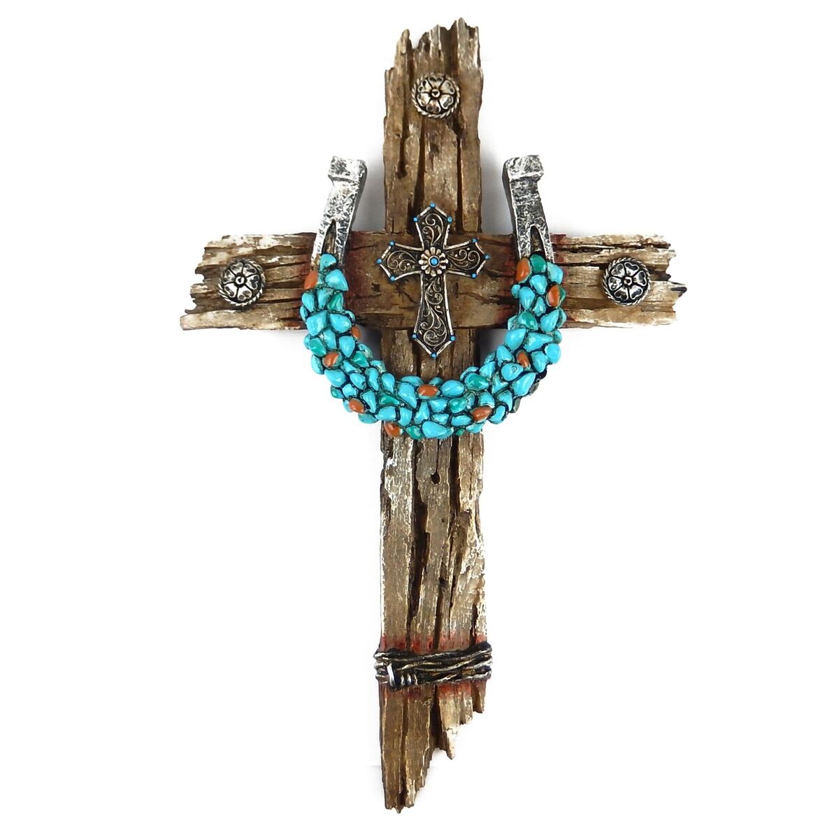 Turquoise Cross Wall Mount Towel Ring Hanger Turquoise Cross Wall Mount Towel Ring Hanger