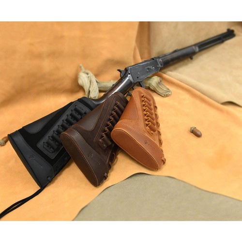 Leather Suede Rifle Buttstock Hunting Shotgun Cheek Rest for.308.22LR 12GA.30-30 - Picture 39 of 71