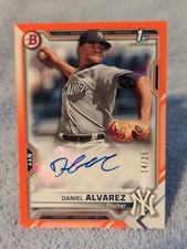 2021 BOWMAN DANIEL ALVAREZ  1st Bowman Orange AUTO 14/25 YANKEES