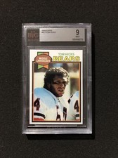 1979 Topps Football TOM HICKS #417 BVG/BGS GRADED 9 - MINT
