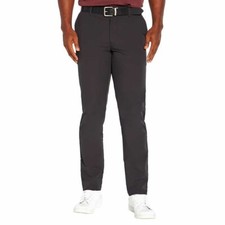 Banana Republic Men's Flat Front Pant Stretch Fabric CAVIAR BLACK 40W x 30L