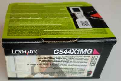 Genuine OEM Lexmark Extra High Yield Magenta Toner C544X1MG C544 X544 SEAL