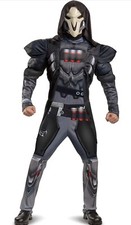 Disguise Men's Overwatch Reaper Muscle Adult Costume Dress Up Halloween XL NEW