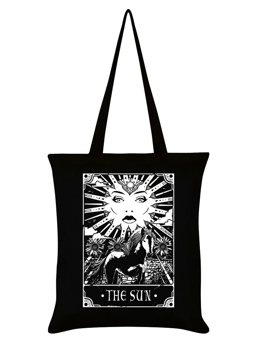 Deadly Tarot Tote Bag The Sun Black 38x42cm