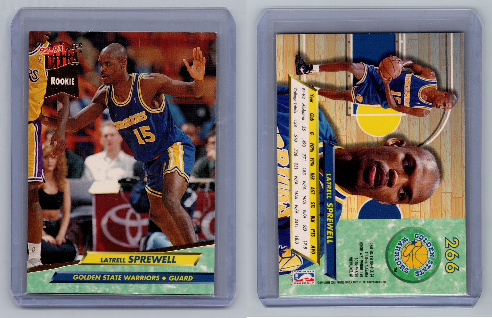1992-93 Ultra #266 Latrell Sprewell