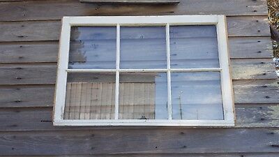 VINTAGE SASH ANTIQUE WOOD WINDOW PICTURE FRAME PINTEREST 36x28 RUSTIC DISTRESSED