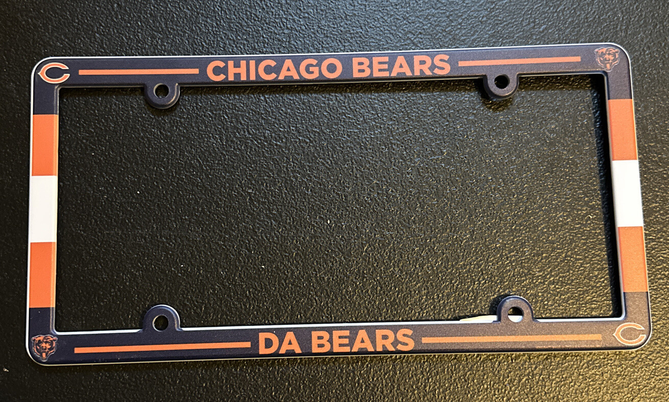 Chicago Bears License Plate Frame Full Color eBay