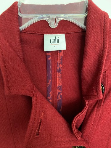 Cabi Dark Red Ava Pant Suit with Blazer Jacket size 4/6 - Picture 5 of 14