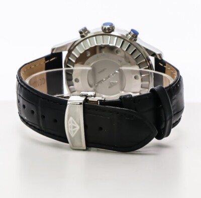 Montre Automatique Homme Murex - Cadran Blanc, Bracelet Cuir Noir, Verre Saphir - Neuve Avec Boîte