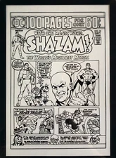 Production Art SHAZAM! #15 cover, CURT SWAN art, 8.5x11