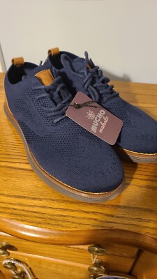 Mucho Malalo Bergamo Tech Knit Navy Mens Size 8M
