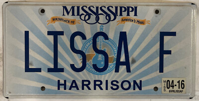 Vanity LISSA MELISSA ALYSSA ELISSA F license plate Lisa Alice Elizabeth Larissa