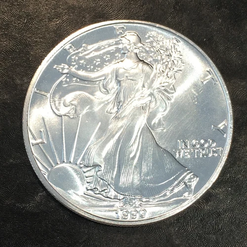 1990 Uncirculated American Silver Eagle US Mint Issue 1oz Pure Silver #N895