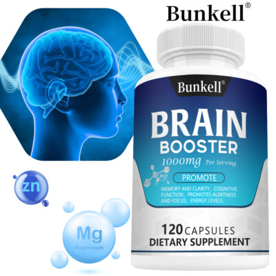 Brain Health Memory Booster 1000mg Fokusfunktion Klarheit Nootropikum Ergänzung