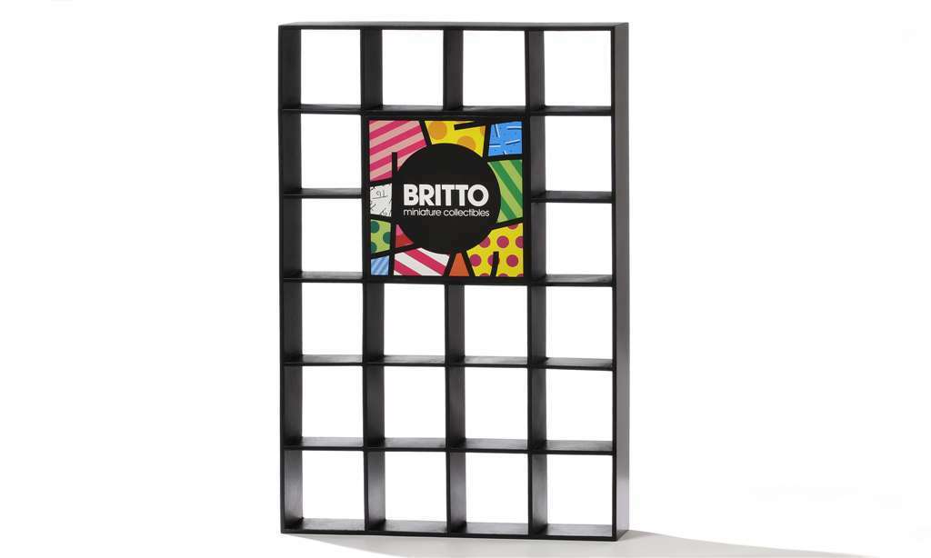 Romero Britto Painted Wooden Mini Figurine Square Display 293308