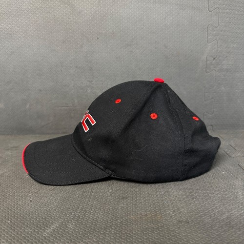GMC Hat Cap Black Red Trim Letters Hook Loop Tall One Size - Picture 2 of 8