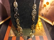 Alexis Bittar Gold Tone Brass statement Necklace #80