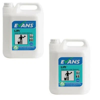 EVANS VANODINE Evans Lift RTU Heavy Duty Unperfumed Cleaner Degreaser – 5 L Bottle 2 x 10L Pack