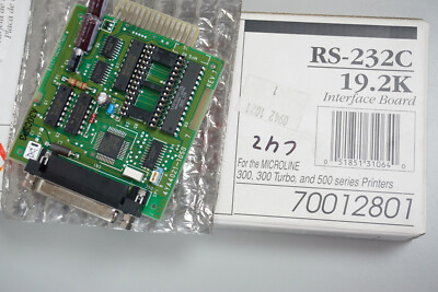 Okidata RS-232C 19.2K 70012801 Interface Board OKI microline printer 300 and 500