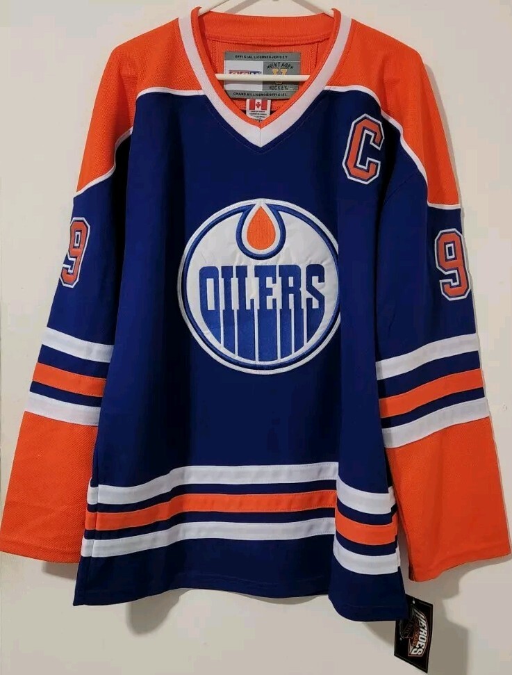 Wayne Gretzky &Quot;Throwback&Quot; Ccm Jersey Edmonton Oilers New With Tags