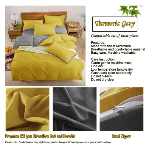 Reversible Soft 1000TC Duvet Doona Quilt Cover Set Single/Double/Queen/King Size - Picture 49 of 54