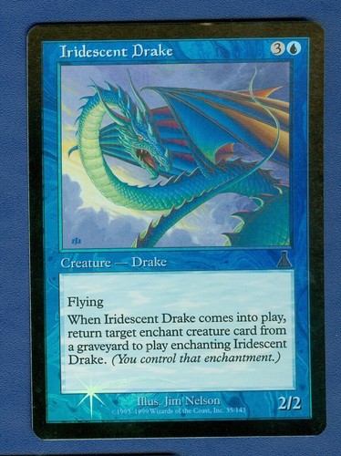 IRIDESCENT DRAKE uncommon FOIL 1999 Urza's Destiny MTG Unplayed NM