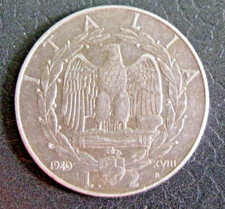 MONETA 2 LIRE 1940 XVIII IMPERO - REGNO D' ITALIA VITTORIO EMANUELE III