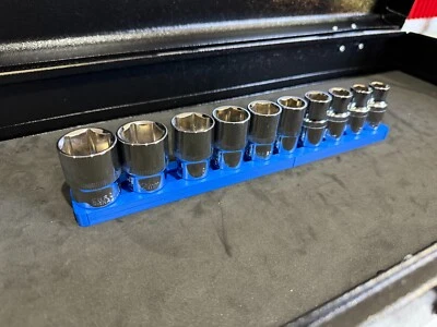 3D RHINO Adjustable Socket Holder | Customisable | Socket Organiser | Toolbox Organiser