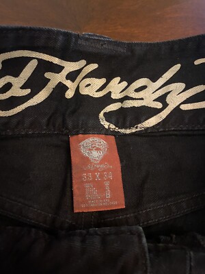 ed hardy By Christian Audigier jeans Sz 33x34 Silver Tiger