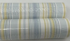 Wallquest Acrylic Coated Wallcovering Wallpaper Lot of 2 Striped 56 Sq Ft Each